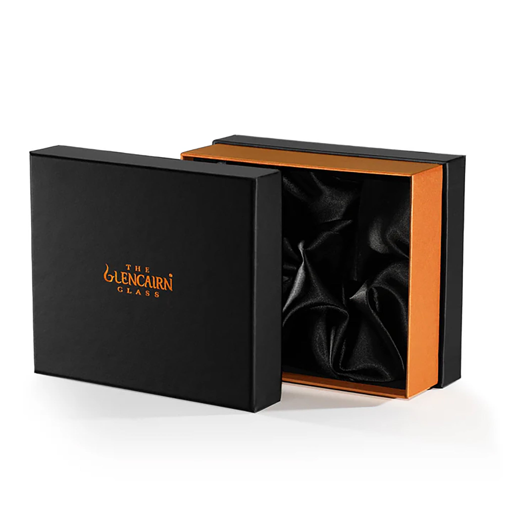 Black and orange box with 'The Glencairn Glass' logo on a white background